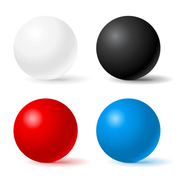 Spheres. Colored 3d geometric shapes Spheres. Colored 3d geometric shapes. Vector illustration isolated on white background ball stock illustrations