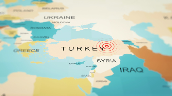 Turquía Earthquake Wave , Mapa de Turquía (Anatolia Oriental) photo