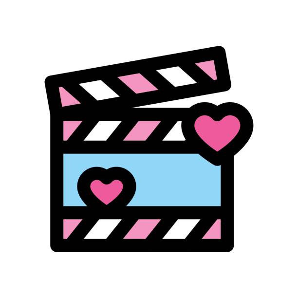 istock valentines related love and romance video player with heart vectors with editable stroke, 1202724676