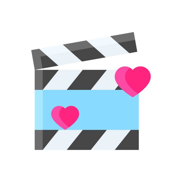 istock valentines related love and romance video player with heart vectors in flat design, 1202724768