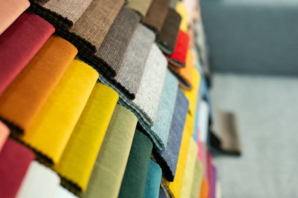 istock Upholstery fabric samples. Fabric for a furniture upholstery 1202725255