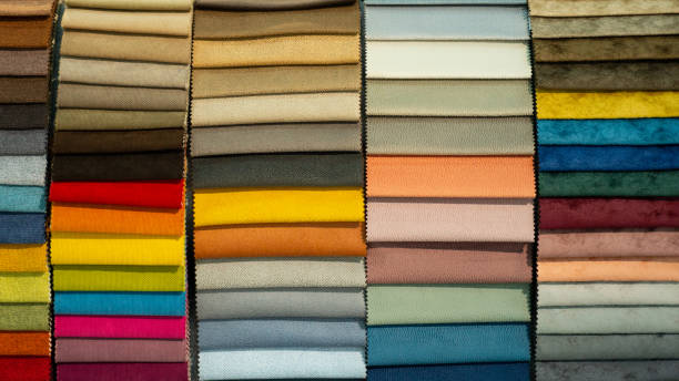istock Upholstery fabric samples. Fabric for a furniture upholstery 1202726593