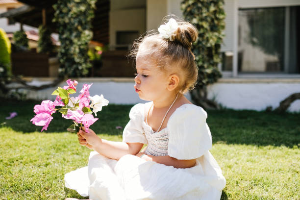 Cute little girl posing