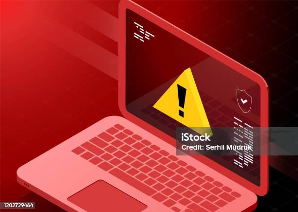 Stop Computer Warning Computer Message Warning Concepts Stock Illustration - Download Image ...
