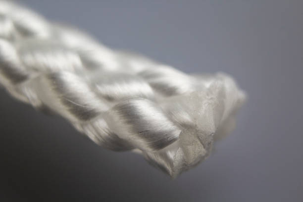 Macro image fibers of a clothesline