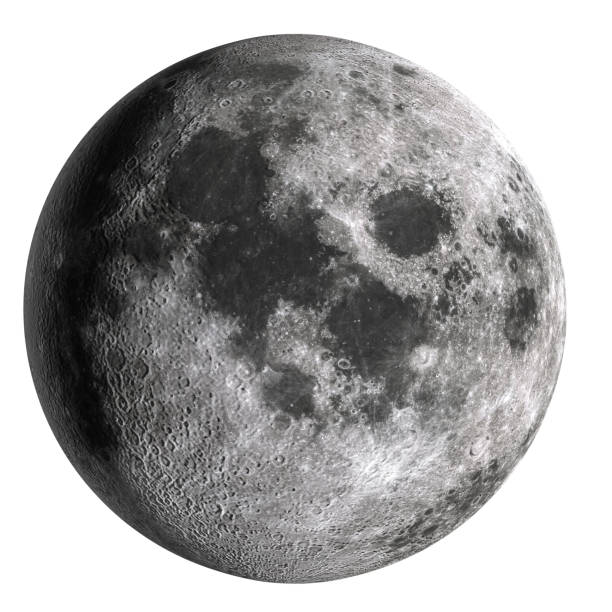 istock Full moon in high resolution isolated on white background. 1202735011