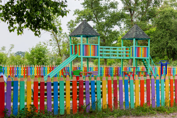 istock beautiful playground in the spring morning 1202736007