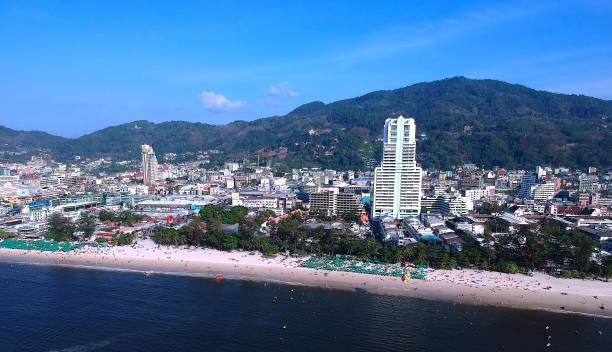 istock Panoramic aerial View of Patong Beach 1202737975