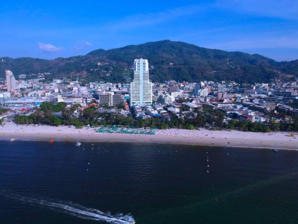 istock Panoramic aerial View of Patong Beach 1202738139
