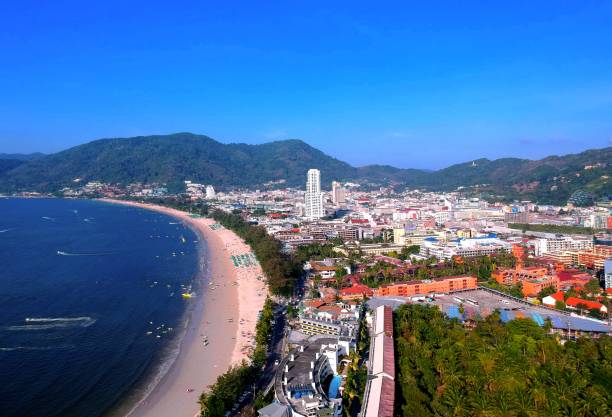 istock Panoramic aerial View of Patong Beach 1202742923