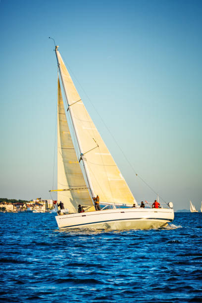 istock Sailing crew on sailboat on regatta 1202743774