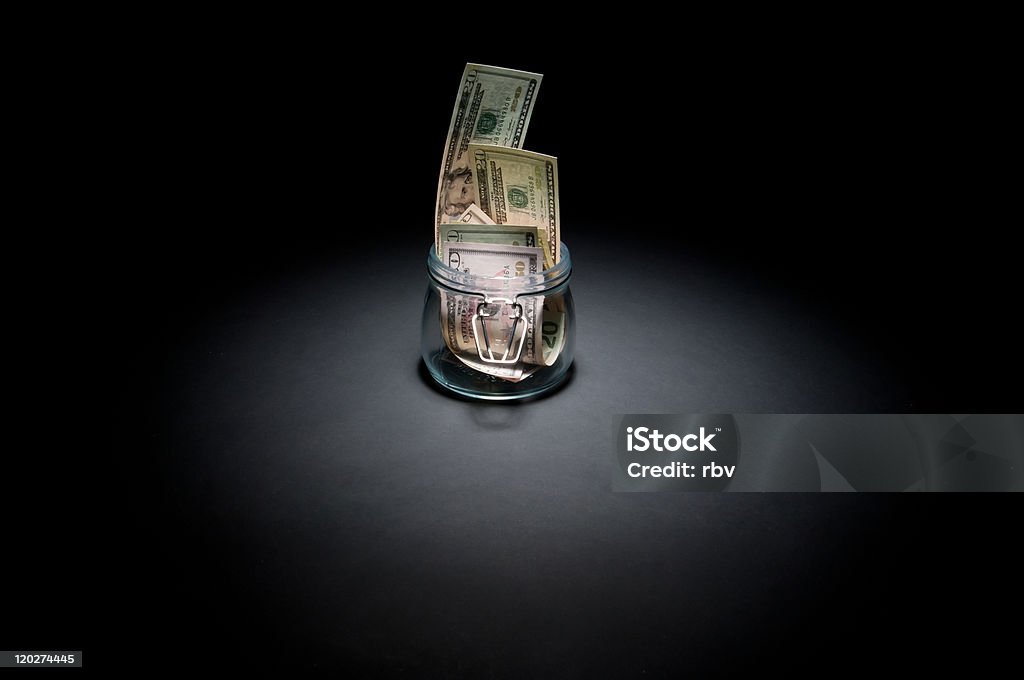 Dollars de Bocal en verre - Photo de Acheter libre de droits
