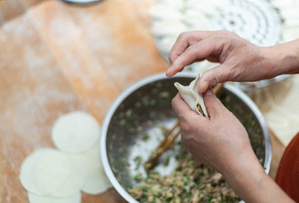 Homemade Cooking chinese dumpling(Jiaozi)