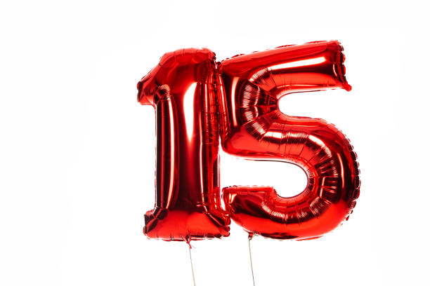 istock number 15 red balloons isolated on white 1202747071