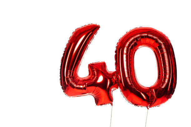 istock number 40 red balloons isolated on white 1202747091