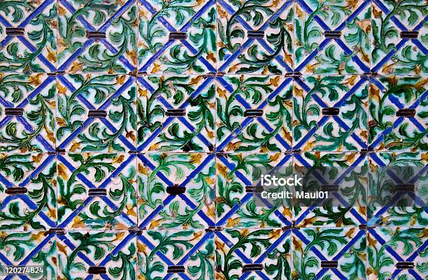 Azulejos Tiling Detalhe Da Casa De Pilatos - Fotografias de stock e mais imagens de Andaluzia - Andaluzia, Arte, Arte e Artesanato - Arte visual