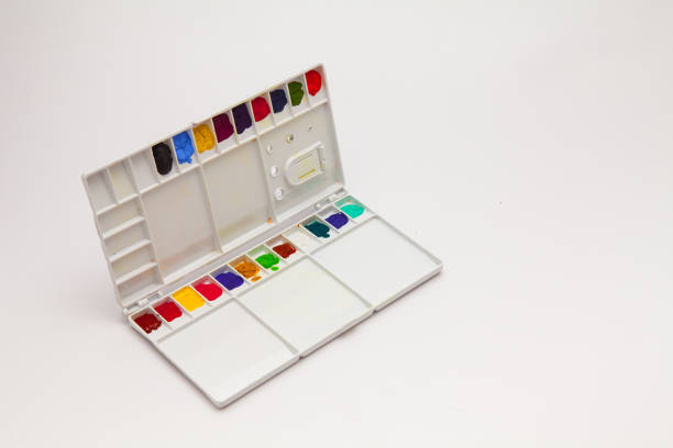 istock Painting pallet isolated on white 1202749244
