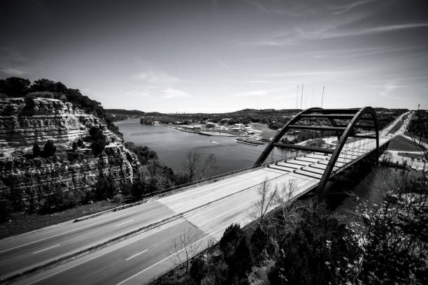 istock Austin Texas Cliffs and highway Pennybacker bridge crossing Colorado river 1202752267