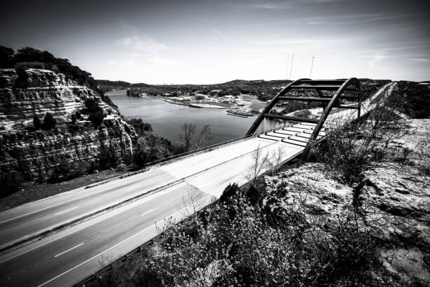 istock Austin Texas Cliffs and highway Pennybacker bridge crossing Colorado river 1202752565