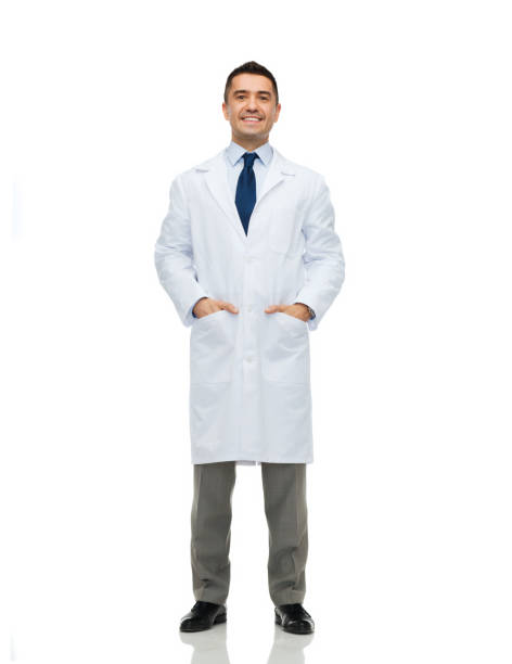 istock smiling male doctor in white coat 1202753974