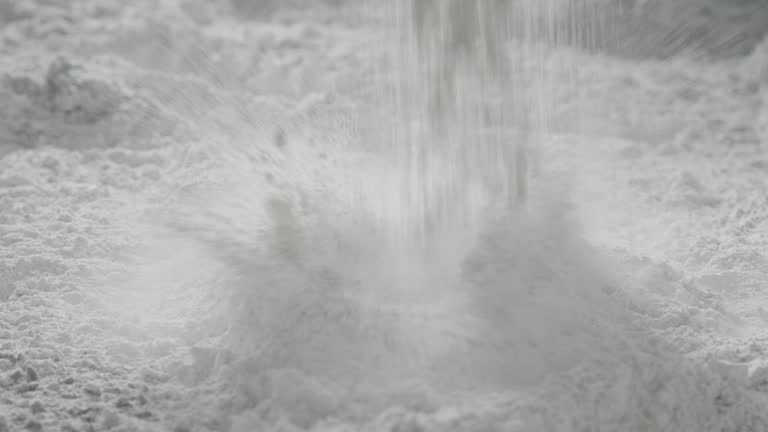 Large Amounts of White Powder Falling