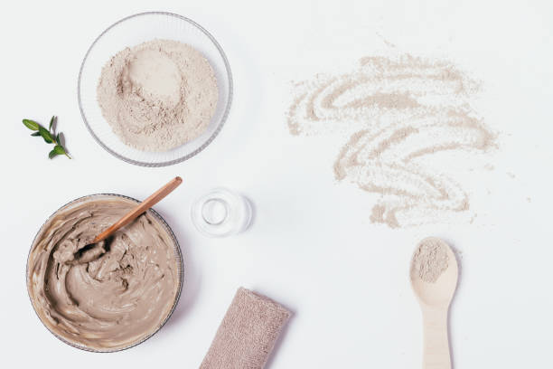 istock Freshly prepared kaolin clay face mask 1202758923