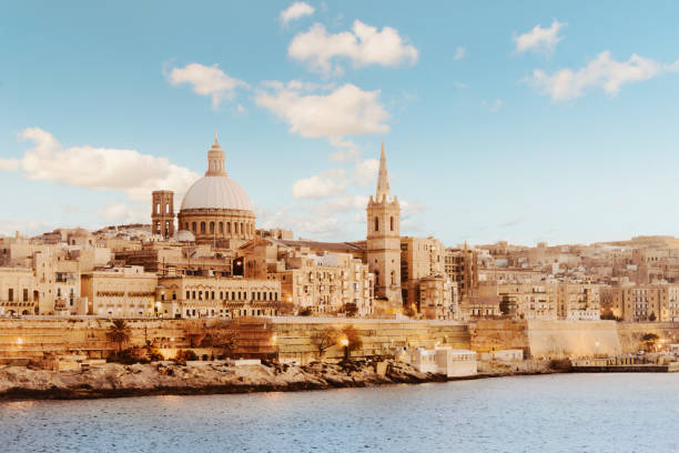 valletta city, malta - ilhas de malta imagens e fotografias de stock