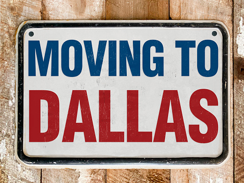 Moving to Dallas Sign