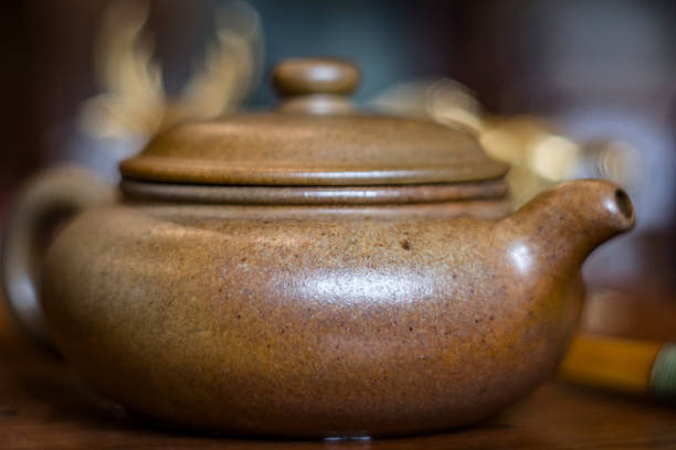 istock Chinese Yixing clay teapot for tea ceremony 1202768321