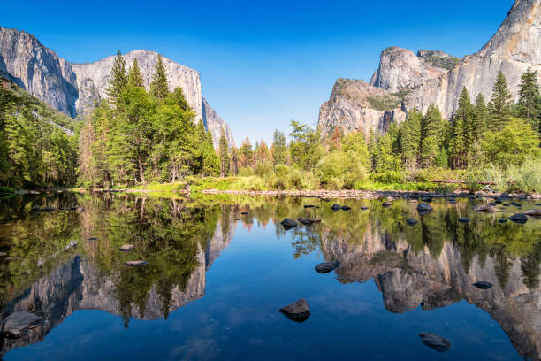 istock El Capitan reflecting in Merced River Yosemite Valley California USA 1202772584