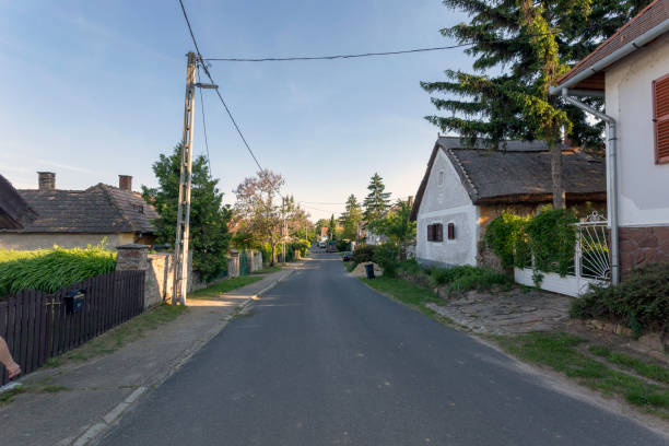 Old houses in Salfold, Hungary.
