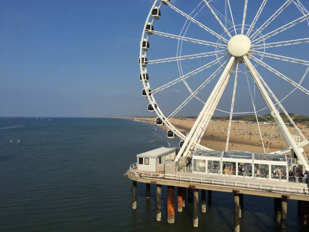 istock Ferris Wheel At  SCHEVENINGEN Beach in the Hague Netherlands 1202779572