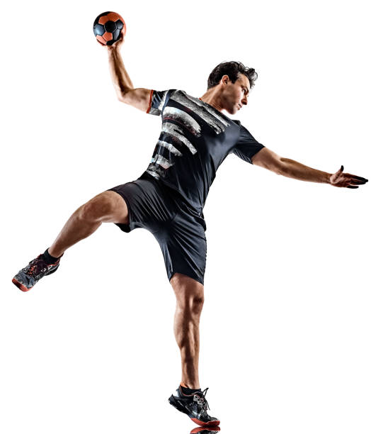 istock young court handball player man silhouette shadow isolated white background 1202781463