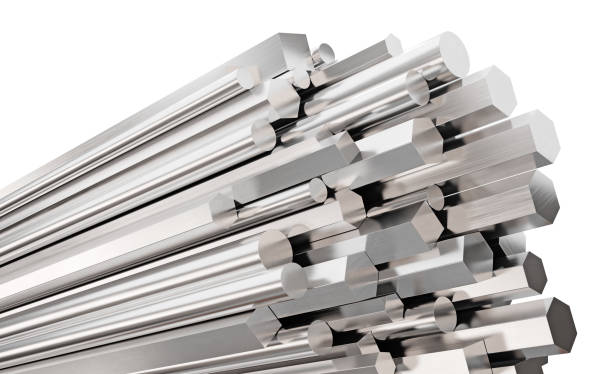 istock Steel rods of different types. Clipping path included 1202781465