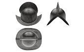 3d renderings of medieval Morion helmet