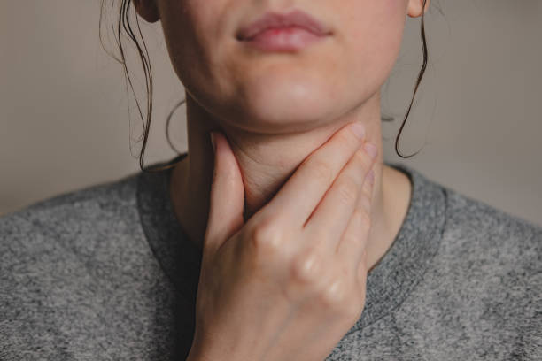 istock Sore throat, virus disease or flu. 1202792946