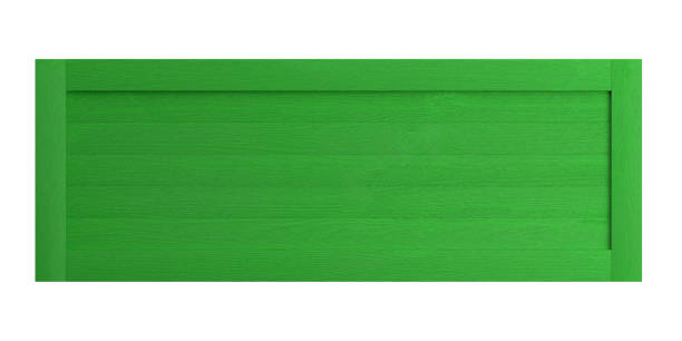 istock Crate lid green isolated against white background, above view, copy space. 3d illustration 1202792978