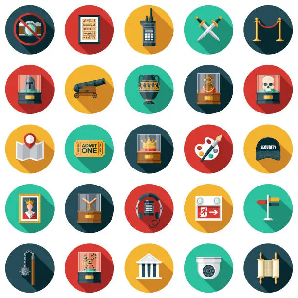 Vector illustration of Museum Icon Set