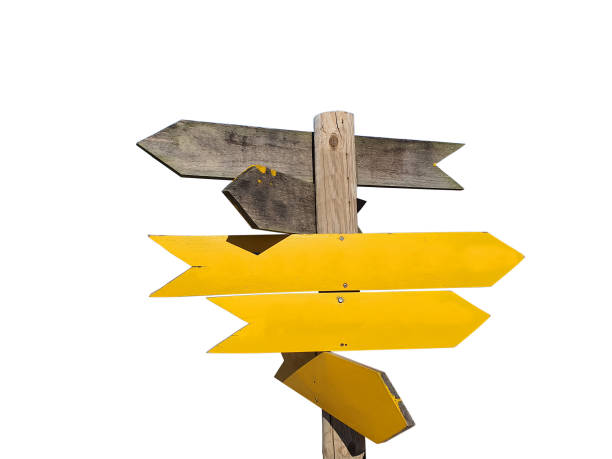 istock Wooden board sign yellow painted 1202797284