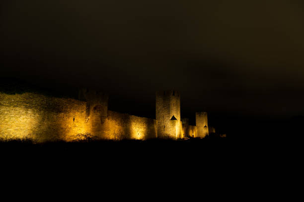 istock Town Wall in Visby, Sweden at Night 1202797874