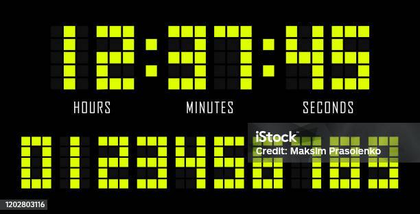 Countdown Website Vector Flat Template Digital Clock Timer Background ...