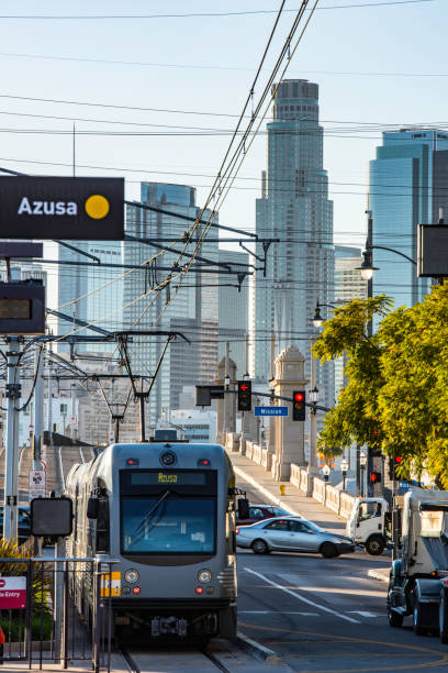 istock Los Angeles skyline and subway 1202808481