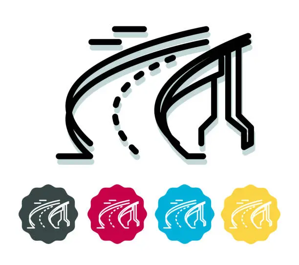 Vector illustration of Road Infrastructure Icon