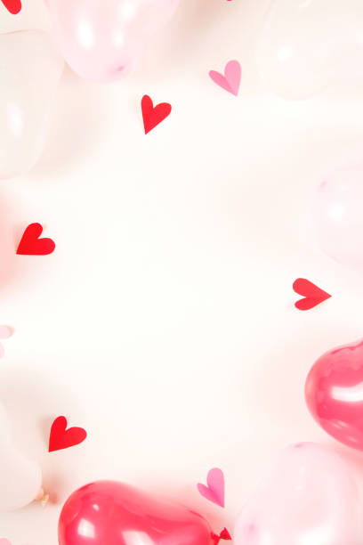 istock Valentines day concept on white background with copy space. 1202818444