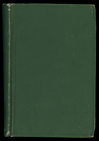 Antique green hardcover book.