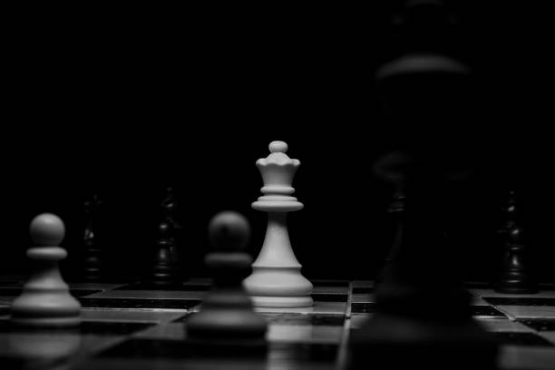 istock Chess photographed on a chessboard 1202819608