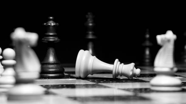 istock Chess photographed on a chessboard 1202819826
