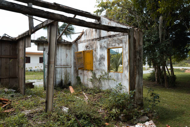istock Destroyed aged old house in pieces. 1202822253