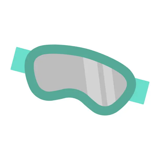 Vector illustration of Isolated snow goggles image
