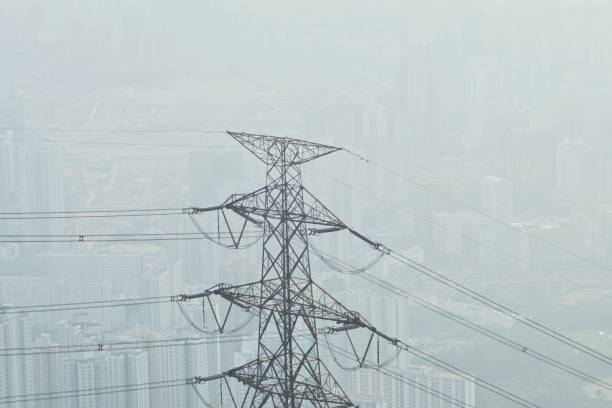 istock Transmission Tower on the mountain in Hong Kong 1202837069